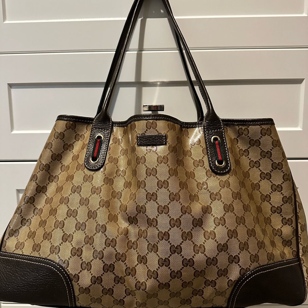 Gucci Brown Monogram Tote Bag